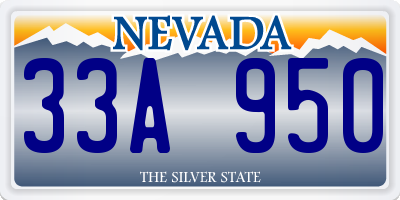 NV license plate 33A950