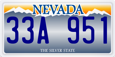 NV license plate 33A951