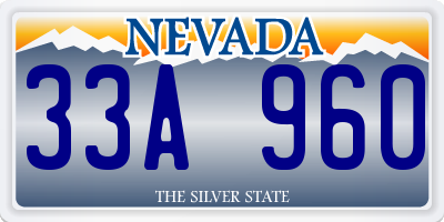 NV license plate 33A960