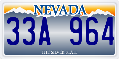 NV license plate 33A964