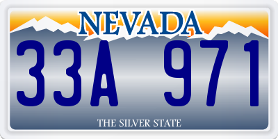 NV license plate 33A971