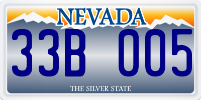 NV license plate 33B005