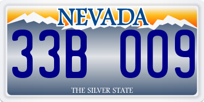 NV license plate 33B009