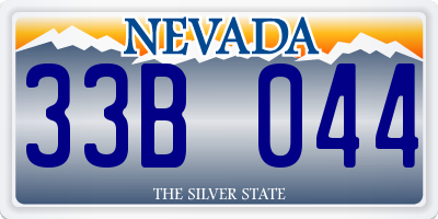 NV license plate 33B044