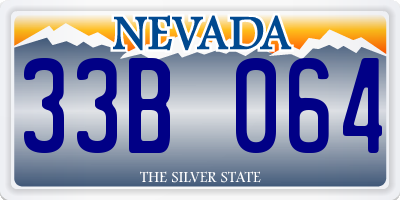 NV license plate 33B064
