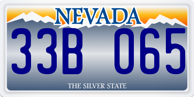 NV license plate 33B065