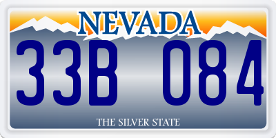 NV license plate 33B084