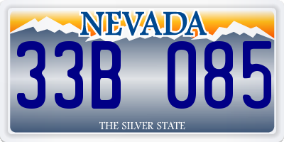 NV license plate 33B085