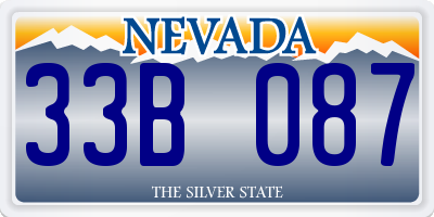 NV license plate 33B087