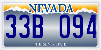 NV license plate 33B094
