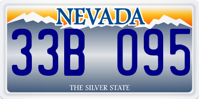NV license plate 33B095