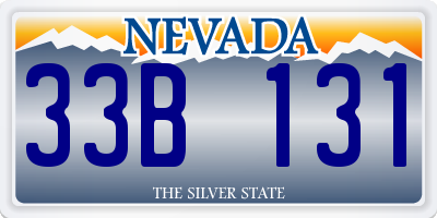 NV license plate 33B131