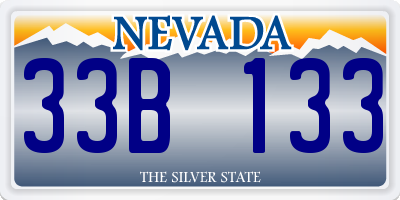 NV license plate 33B133