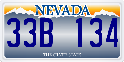 NV license plate 33B134