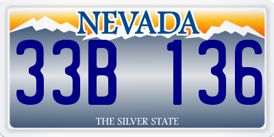 NV license plate 33B136