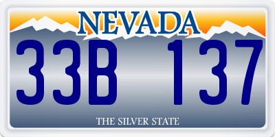 NV license plate 33B137