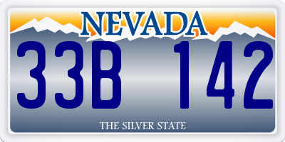 NV license plate 33B142