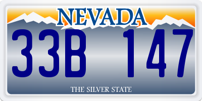 NV license plate 33B147