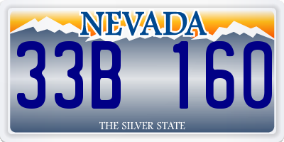 NV license plate 33B160