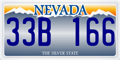 NV license plate 33B166