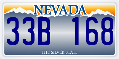 NV license plate 33B168