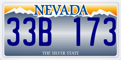 NV license plate 33B173