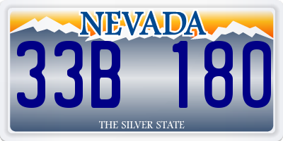 NV license plate 33B180