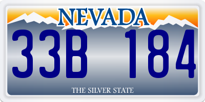 NV license plate 33B184
