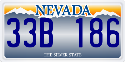 NV license plate 33B186
