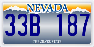 NV license plate 33B187