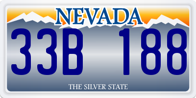 NV license plate 33B188