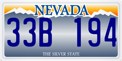 NV license plate 33B194