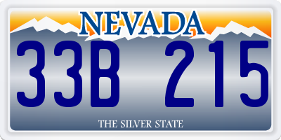 NV license plate 33B215