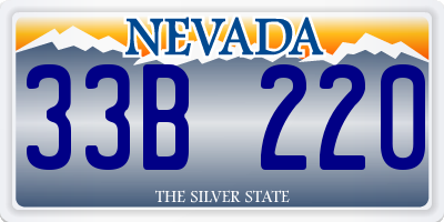 NV license plate 33B220