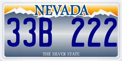 NV license plate 33B222