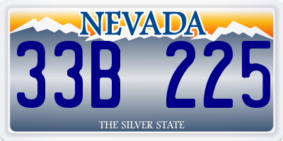 NV license plate 33B225