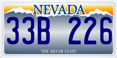 NV license plate 33B226