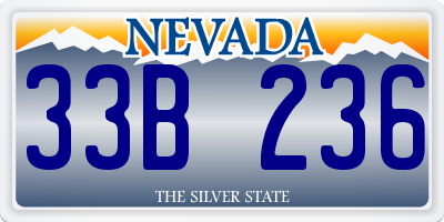 NV license plate 33B236