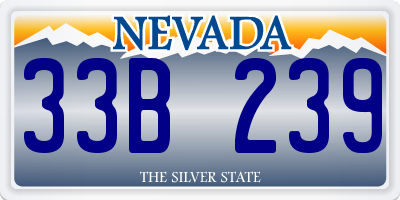 NV license plate 33B239