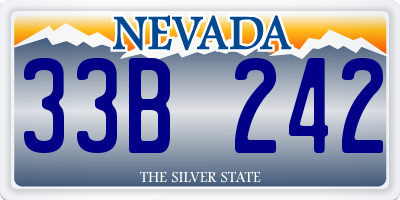 NV license plate 33B242