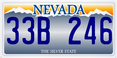 NV license plate 33B246