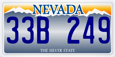 NV license plate 33B249