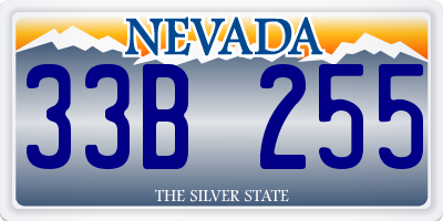 NV license plate 33B255