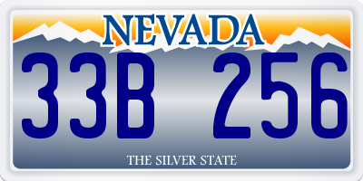 NV license plate 33B256