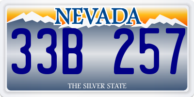 NV license plate 33B257