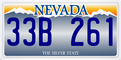 NV license plate 33B261