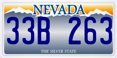 NV license plate 33B263