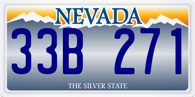 NV license plate 33B271