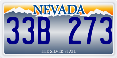 NV license plate 33B273