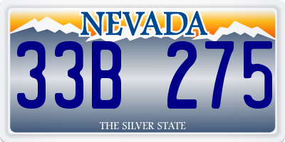 NV license plate 33B275